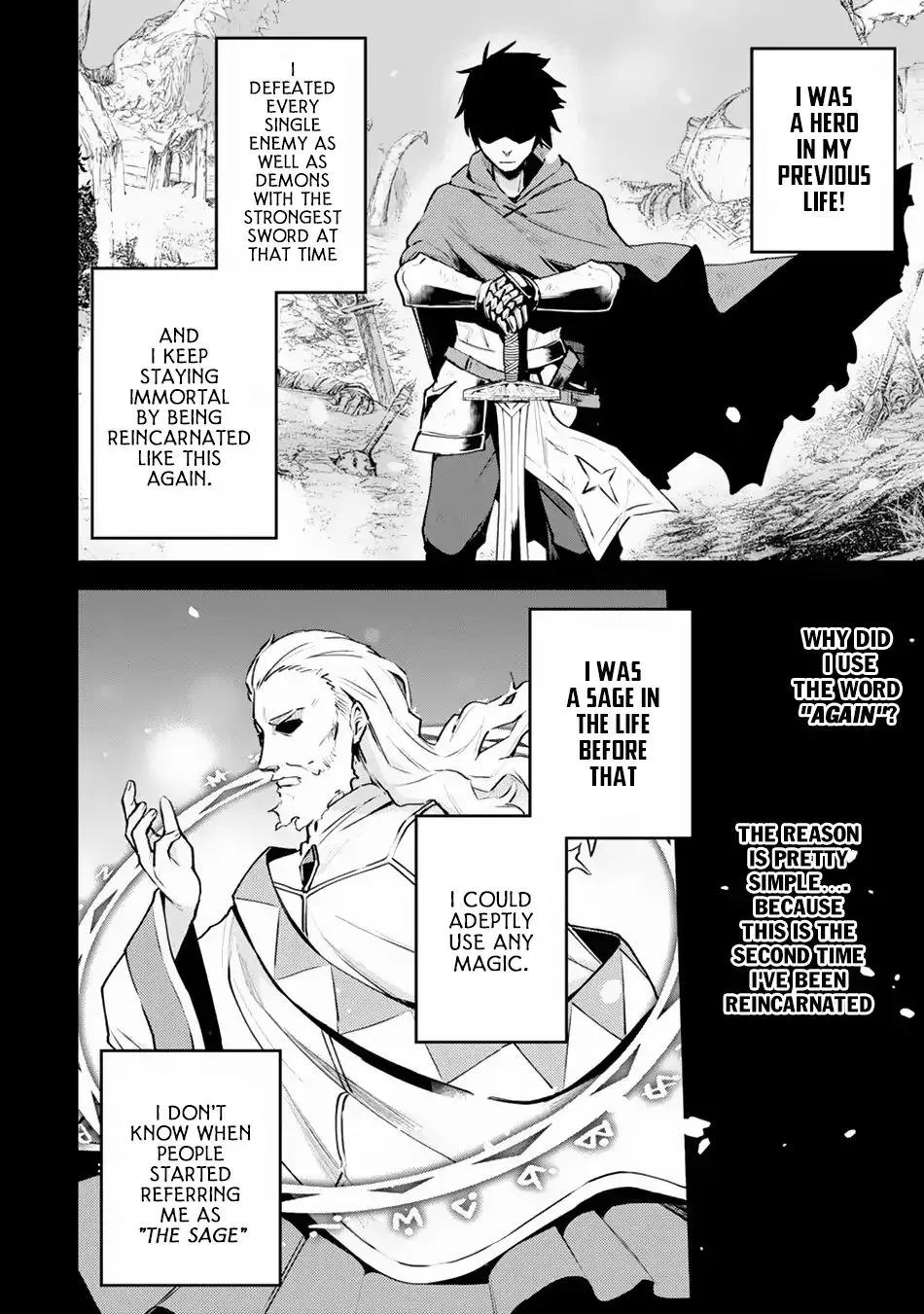 A Boy Who Has Been Reincarnated Twice Spends Peacefully as an S-Rank Adventurer, ~ I who was a Sage and a Hero of Previous World, Will Live in Peacefullness in the Next World~ - Chapter 1 - Page 3