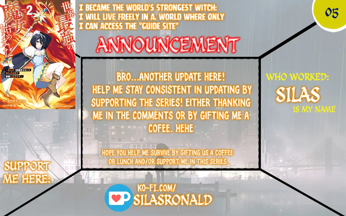I Became the World's Strongest Witch: I Will Live Freely in a World Where Only I can Access the "Guide Site" - Chapter 5 - Page 1